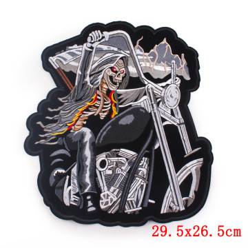 Large Punk Rock Bike Motorcycle  Embroidered Patches