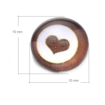 Hot Sale 200pcs 10mm Flat Round Mini Glass Dome Maleficent Pattern Glass Cabochon