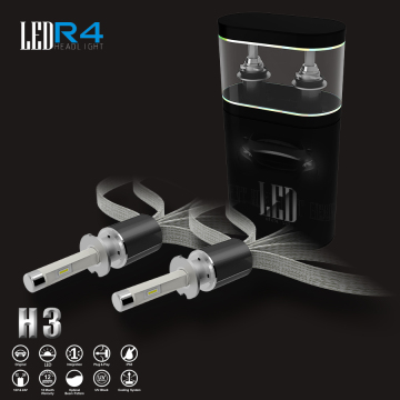 High Brightness H3 led headlight for cars and trucks,12V 24V led headlight with high lumen 4800LM