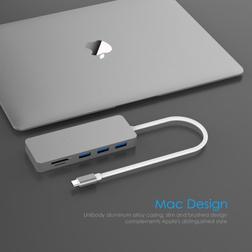5in1 USB Hub TypeC to SD/TF Card Reader