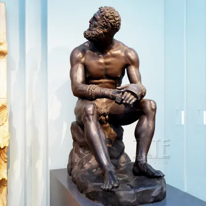 Outdoor art famous metal man figure sculpture greek bronze hercules statue
