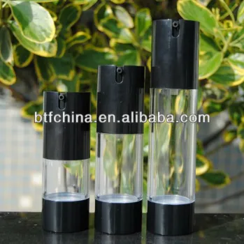 50ml airless plastic bottle black pump
