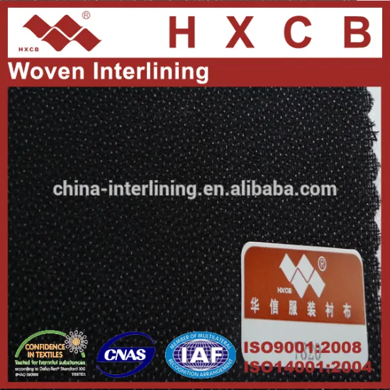 (7820) 70D 100%Polyester Twill Woven Fabric Double Dot PA Interlining For Garment