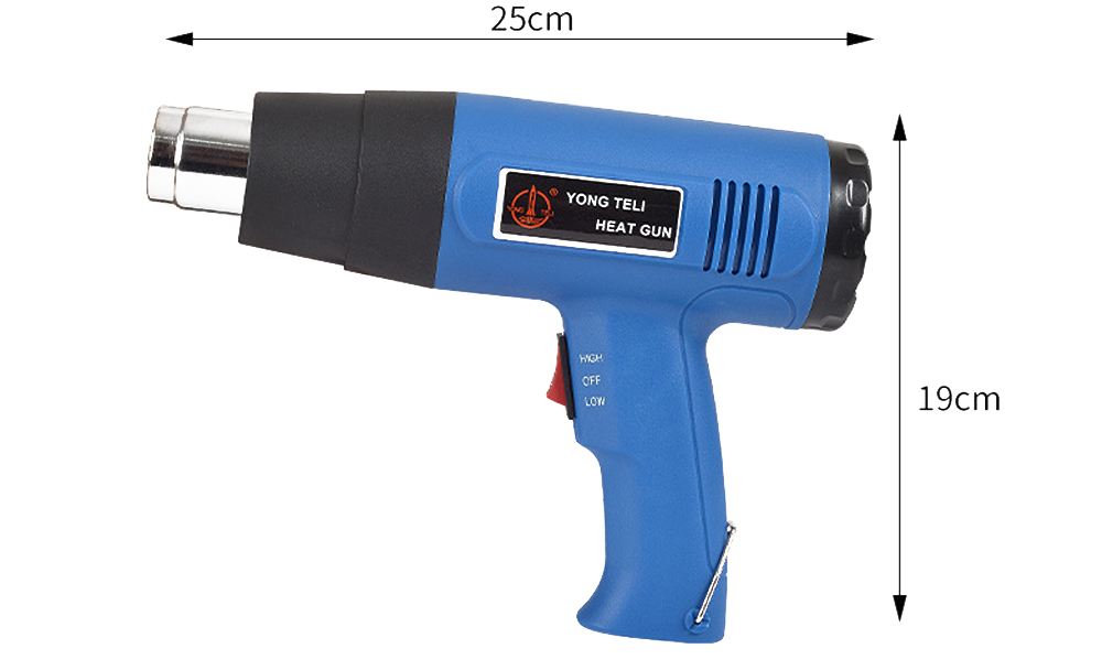 Heat gun size