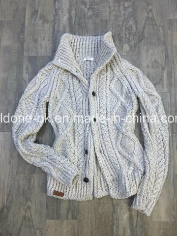 Hand Knitting Men Knit Sweater, Hand Knit Cardigan, Knit Clothes