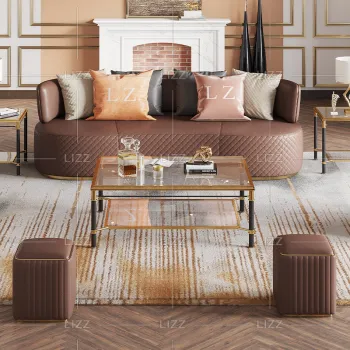UAE Modern Luxury Living Room Home Center Furniture Fabric Armchair Sofa Set