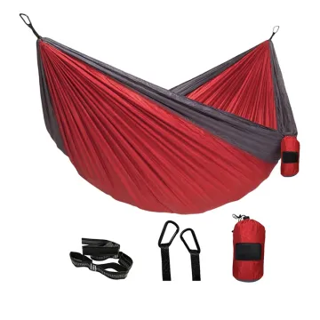 Outdoor Portable Strong Customized Nylon Camping Hammock with Tree Strap