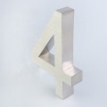 الفولاذ المقاوم للصدأ 3D في الهواء الطلق رقم باب المنزل لوحة