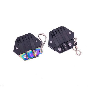 Llavero múltiple hexágono portátil: cuchillo EDC, destornillador y herramienta de supervivencia