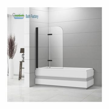 6mm Clear Tempered Glass Frameless Chrome Hinged Bath Screen