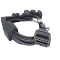 OBOII 16P Buchse auf 6 ECU-Stecker