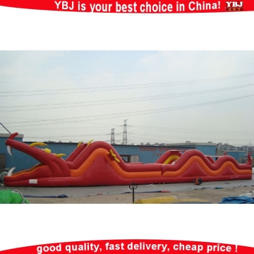 Inflatable red dragon obstacle for kids and adults /giant inflatable obstacle course