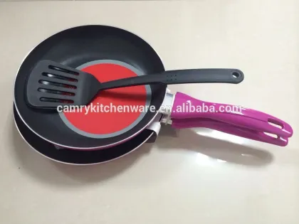 Aluminum Non-stick Fry Pan Set with Nylon Spoon