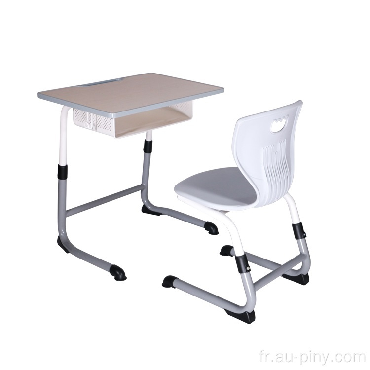 Table et chaise réglables portables pour étudiant unique