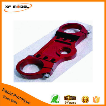 New products CNC lathe machined aluminium parts with anodized red color