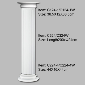 Fluted Columns with 24cm Diameter for Interior Use