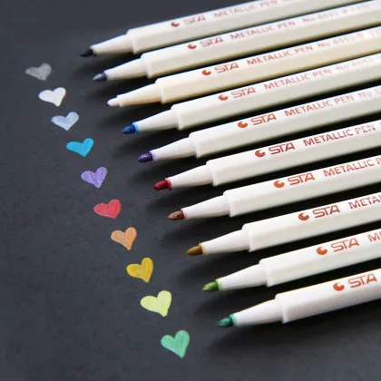 Metallic micron pen Detailed marking color Metal marker