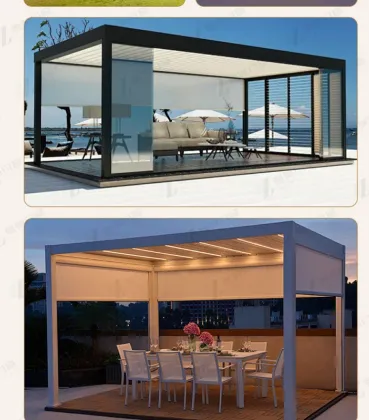 Wholesale Electric Waterproof Black Aluminum Outdoor Pergola - Factory Price