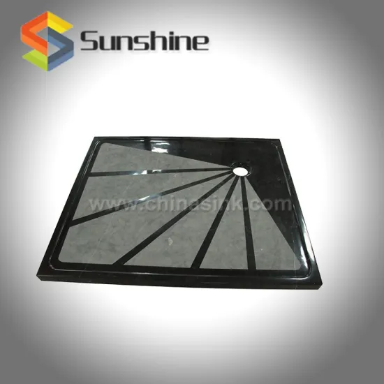 China Black Margiua Marble Shower Tray