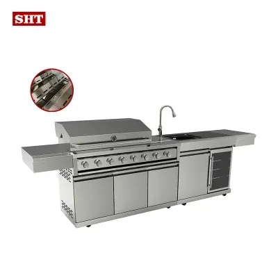 Modern BBQ Grill Metal New Outdoor Kitchen DIY Modular Cabinet Gas Grill