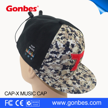 Custom Logo Magnet Earphones Bluetooth Flat Brimless Trucker Baseball Cap