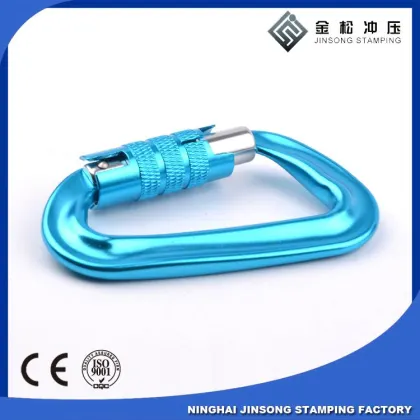 D shaped carabiner colored d carabiner black silver karabiner hook