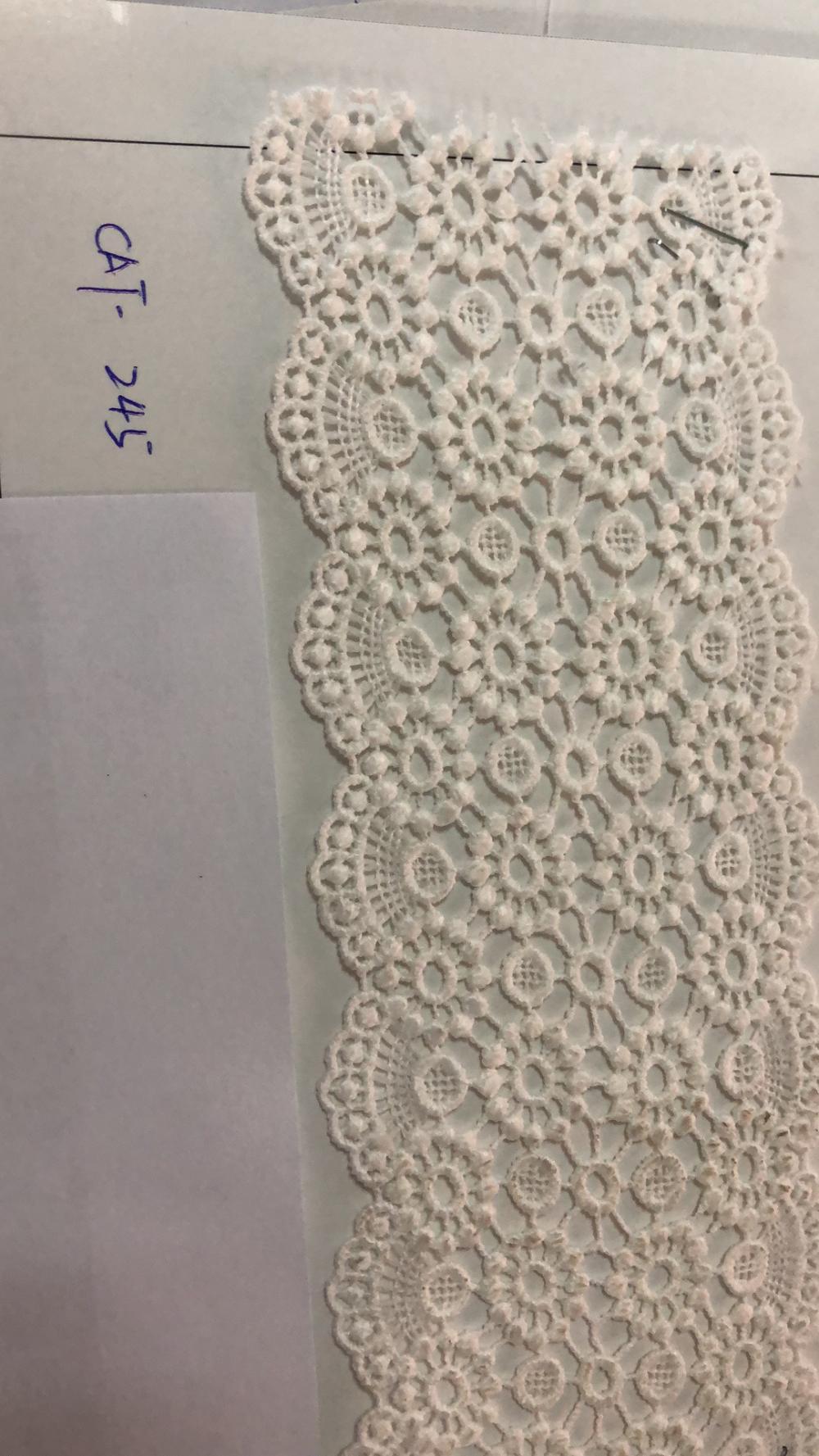 Multiple round flowers trims polyester embroider Fabric