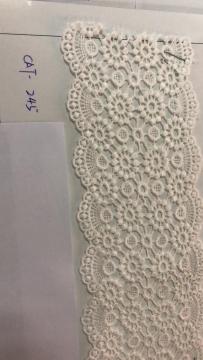 Multiple Round Flowers Trims Polyester Embroider Fabric