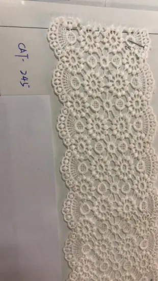 Multiple Round Flowers Trims Polyester Embroider Fabric