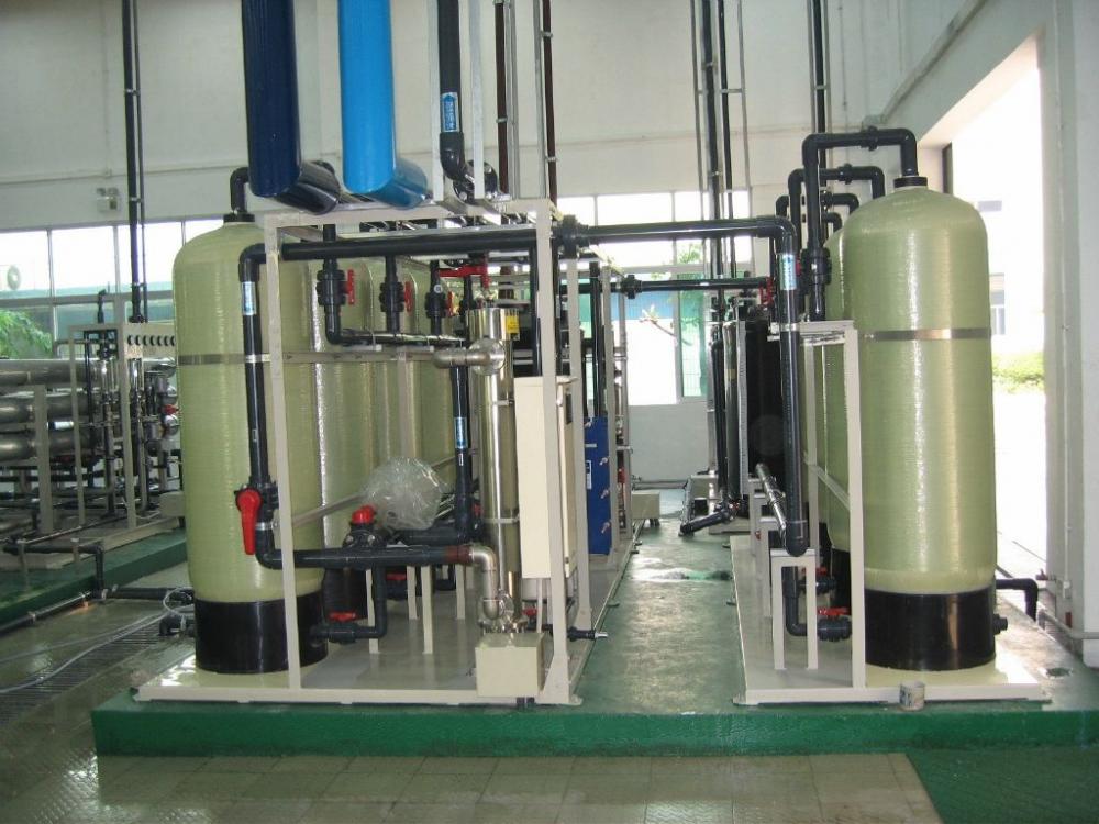 Sistema de tratamento de água de troca de íons