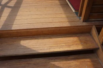 Strand woven bamboo outdoor stair board