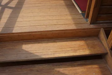 Strand woven bamboo outdoor stair board