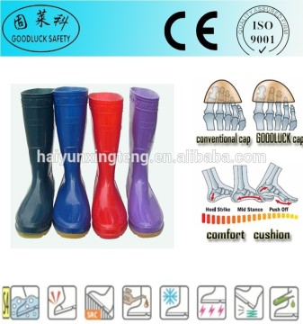 Corrosion Resistant Men's PVC Working Gumboots PVC Safety Gumboots