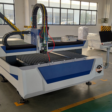 Máquina de corte a laser de fibra de plataforma única CNC