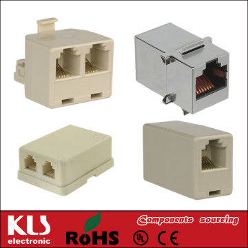 Good quality rj11 to rj45 telephone modular adapter UL CE ROHS 059 KLS