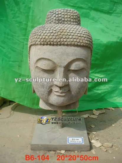 Antique Buddha Head / Classical Antique Stone Buddha Head Statues