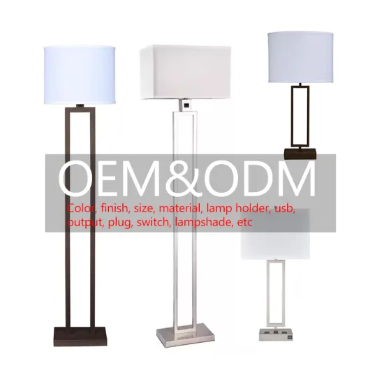 UL CUL Comfort Inn Hotel Floor Lamp Metal Standing Light with Fabric Shade