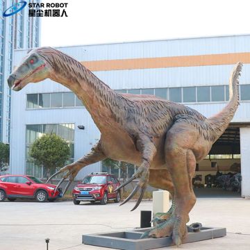 Thenizinosaurus animatronic per la mostra all'aperto