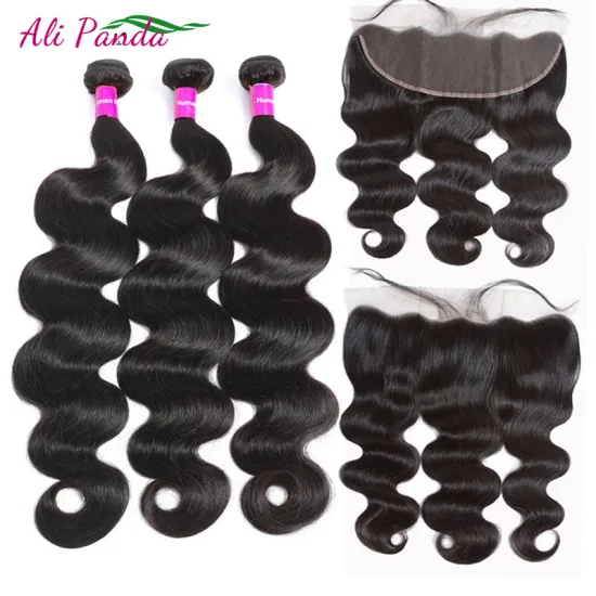 wholesale body wave bundles affordable with closure 12a grade frontal virgin human hair bundles