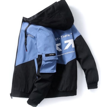 Men's Hooded Fashion Printed Two-color Jackets