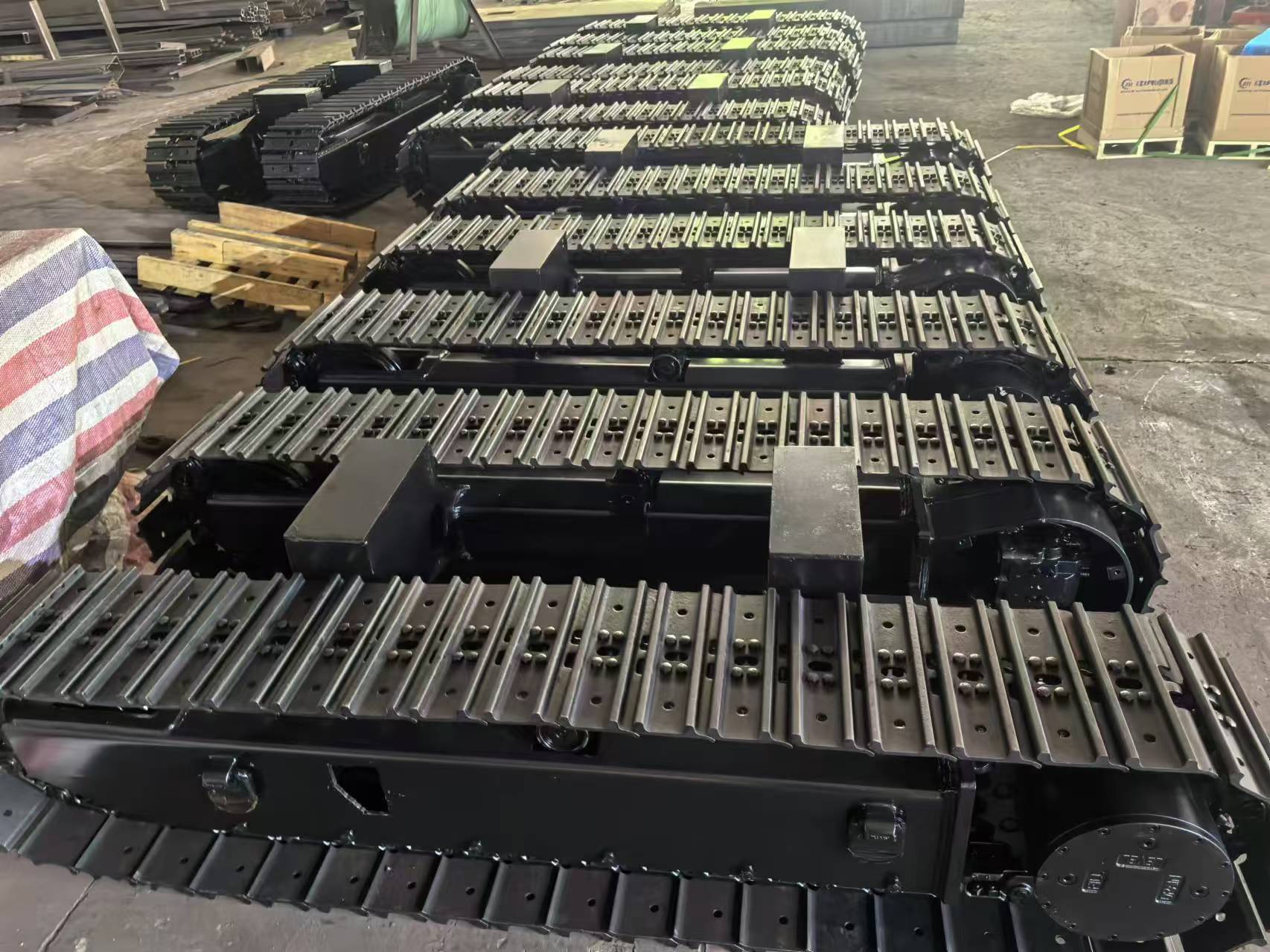 1to100tons crawler chassis steel crawler track chassis