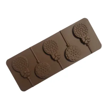 Hot Sale Heat-Resistant Carton Hyacinth Shape Silicone Chocolate Bar Molds Soap Molds Candy Molds