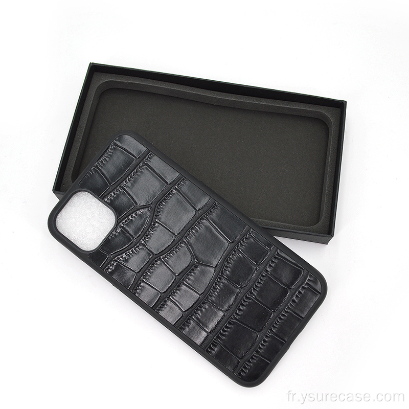 Nouveau Coque de téléphone de protection de la peau de crocodile de luxe