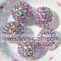 Perline di strass in resina multicolore rosa 18 * 20MM perline solide per la produzione di gioielli