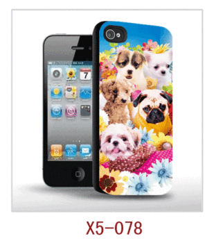 Köpek resmi Iphone5 davasında, pc Case kauçuk kaplı, 3d resim, birden fazla renk kullanılabilir