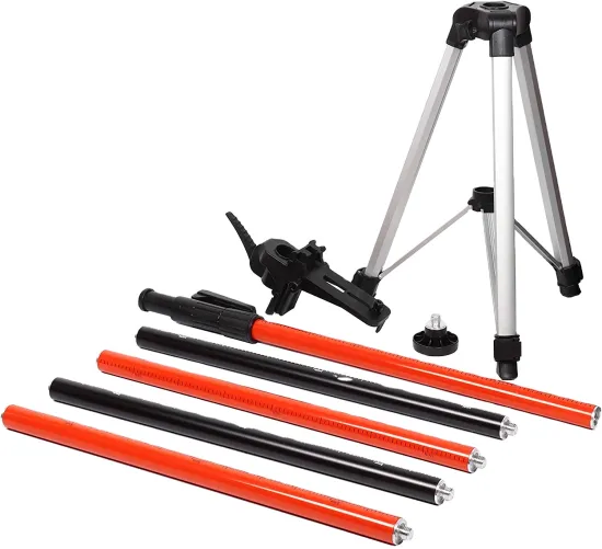 Telescoping Laser Level Support Pole with Tripod and Mount for Rotary and Line Lasers: Enhancing Precision in Construction and Measurement
