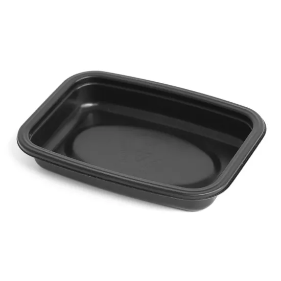 Black PP thermoformed disposable meat tray
