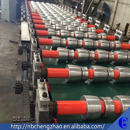 15KW GCr15 quenching process umbrella type passive feeding manual tensing highway guardrail roll forming machine