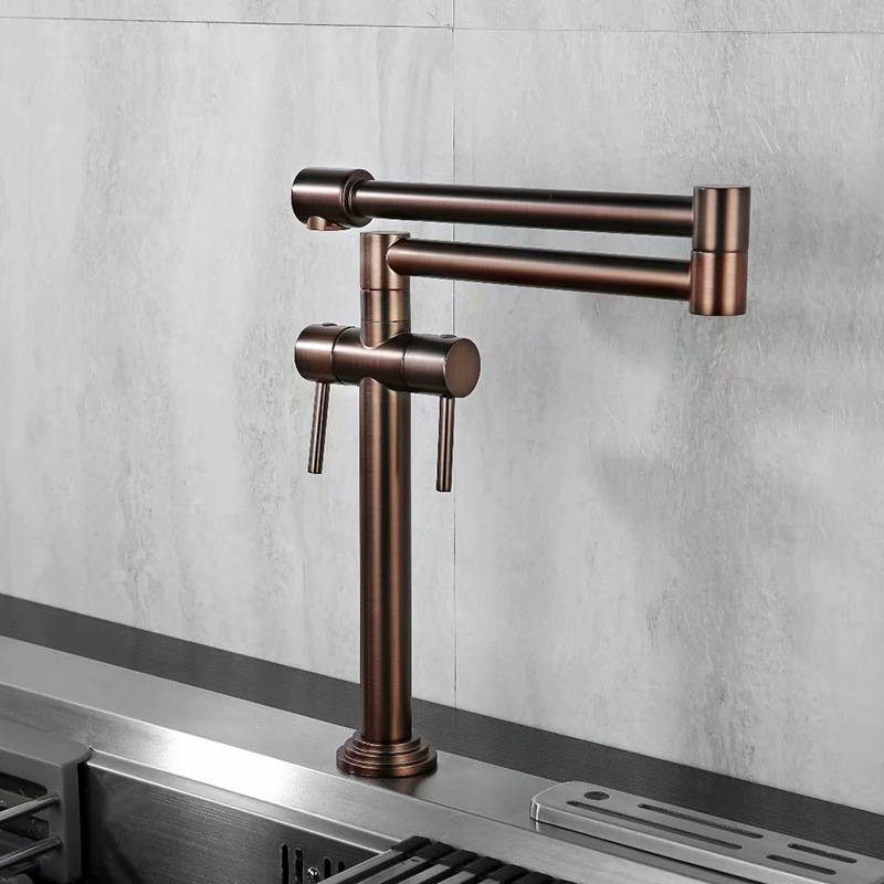 Full brass elongated 360 degree turn kitchen faucet faucet 3