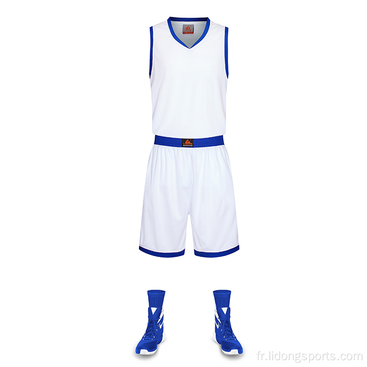 Nouveau design uniformes de maillots de basket-ball personnalisés bon marché